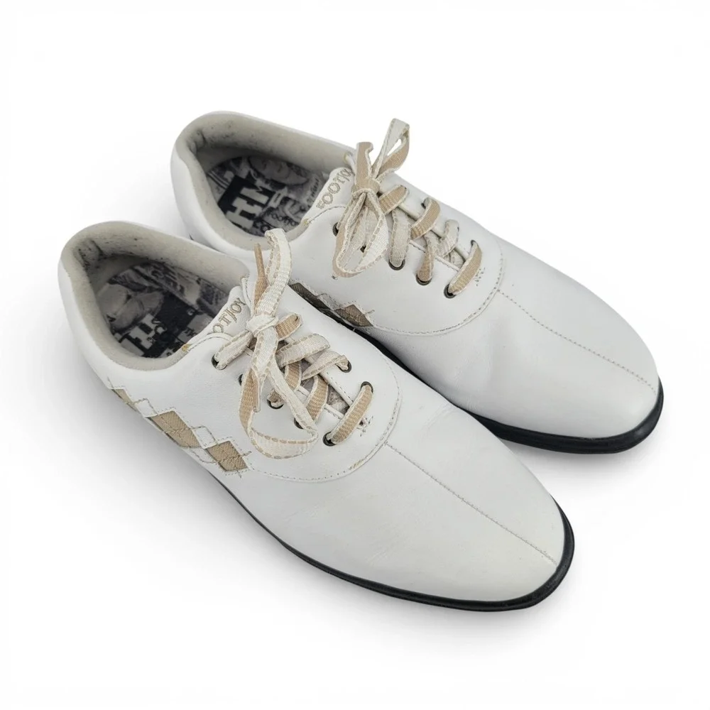 FootJoy Golf Shoes‎ Womens 8.5W White Spikeless Waterproof Athletic EUC